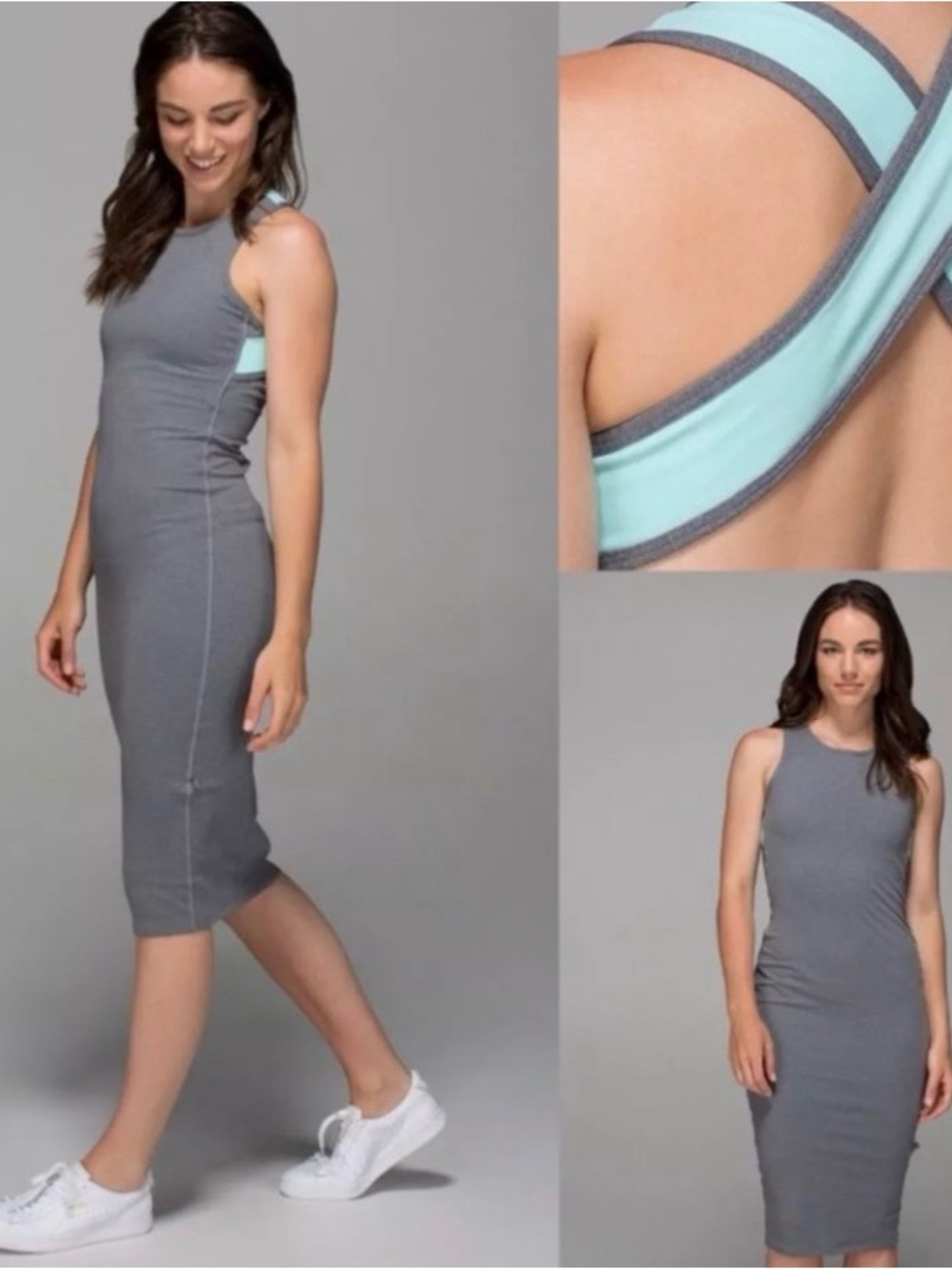 Lululemon Heathered State Grey Picnic Play Dress Sz 4